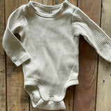 Plain Long Sleeve Onesie | 0-3 mo | H&M