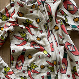 Hot & Spicy Zip Up Pajama | Bums & Roses
