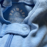 Organic Royal Blue Zip Up Pajama | 0-3 mo | Primary