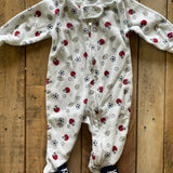 Footballs Zip Up Pajama | 0-3 mo | Carter's