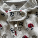 Footballs Zip Up Pajama | 0-3 mo | Carter's