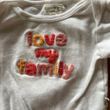 Love My Family Onesie | 6-9 mo | Rabbit + Bear