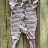 Pink Stripe Ruffle Romper | newborn | Cloud Island