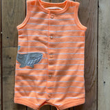 Orange Stripe Whale Romper| newborn | Carter's