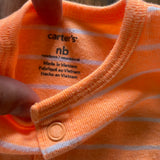 Orange Stripe Whale Romper| newborn | Carter's