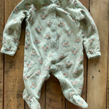 Green Floral Zip Up Pajama | newborn | Carter's