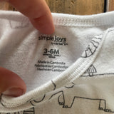 White Safari Onesie | 3-6 mo | Carter's