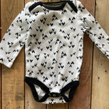 White and Black Onesie | 3-6 mo | Cat & Jack