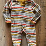 Striped Zip Up Pajama | newborn | Honest Baby