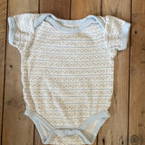 White & Blue Star Onesie | 3-6 | Sandy & Simon