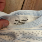 White & Blue Star Onesie | 3-6 | Sandy & Simon