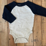 Gray Long Sleeve Onesie| 3-6 mo | Old Navy