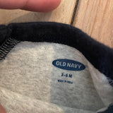 Gray Long Sleeve Onesie| 3-6 mo | Old Navy