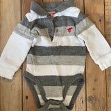 Gray & White Long Sleeve Onesie| 3-6 mo | Wrangler