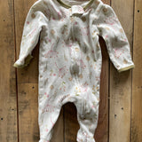 Delicate Flowers Zip Up Pajama | Cloud Island