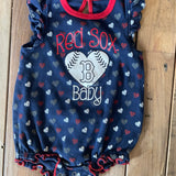 Blue Hearts Romper | 0-3 mo