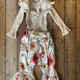 Flower Two Piece Set | 0-3 mo
