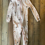 Pink Christmas Zip Up Pajama | 12-18 mo | Little Earthling