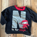Ninja Long Sleeve Shirt | 3-6 mo | Okie Dokie