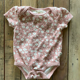 Pink Flowers Short Sleeve | Rabbit + Bear