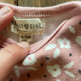 Pink Flowers Short Sleeve | Rabbit + Bear