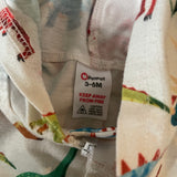 Christmas Dino Zip Up Romper with Hoodie | 3-6 mo