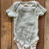 Short Sleeve Striped Onesie | Primary