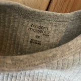Grey Ribbed Onesie | 9-12 mo | Modern Moments