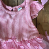 Pink Tulle Ruffle Dress with Headband | 3-6 mo