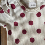 Polkadot Long Sleeve Onesie | 3-6 mo