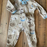 Organic Milk & Cookies Zip Up Pajama | 3-6 mo | Honest Baby