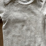 Grey Ribbed Short Sleeve Onesie | Carter's