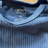 Navy Ribbed Short Sleeve Onesie | Carter's