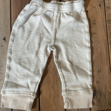 Beige Striped Sweatpants | 3-6 mo | HB
