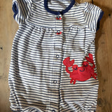 Stripe Crab Romper | 3-6 mo | Carter's