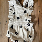 White Little Flower Romper | 3-6 mo | Cat & Jack