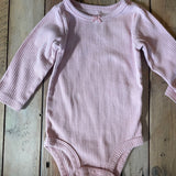 Pink Ribbon Long Sleeve Onesie | 3-6 mo | Carter's