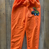 Orange Dino Monster Truck Pants