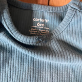 Sapphire Ruffle Long Sleeve Onesie | 3-6 mo | Carter's