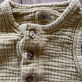 Mustard Muslin Romper | 0-3 mo | KidWild