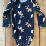 Reindeer Long Sleeve Onesie | 6-9 mo | Carter's