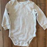 Gray Long Sleeve Onesie | 6-9 mo | Carter's