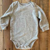 Light Gray Long Sleeve Onesie | 6-9 mo | Carter's