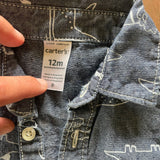 Grey Dino Button Up | Carter's
