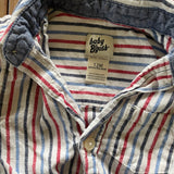 Striped Short Sleeve Button Up Onesie | Osh Kosh