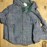 Gray Button Down Long Sleeve Shirt | newborn