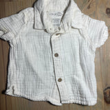 White Muslin Button Down Shirt | newborn | Carter's