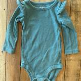 Glacier Green Ruffle Onesie | 6-9 mo | Carter's