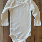 White Long Sleeve Onesie | 6-9 mo | Carter's