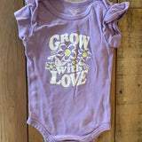 Purple Flower Onesie | 6-9 mo